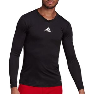 adidas Team Base Longsleeve Heren Sportshirt - Mannen - Zwart Wit