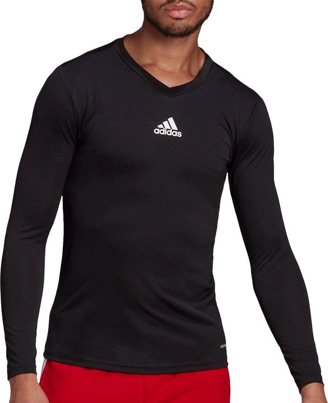 adidas Team Base Longsleeve Heren Sportshirt - Mannen - Zwart Wit