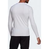 adidas Team Base Longsleeve Heren Sportshirt - Mannen - Wit Zwart