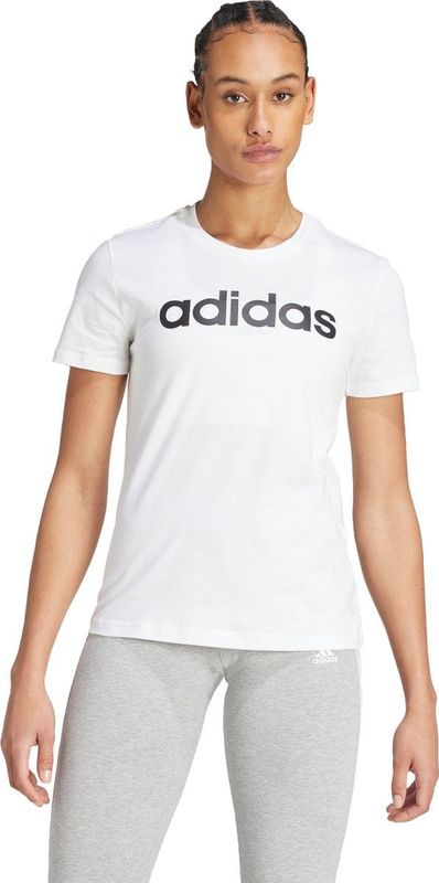adidas - Essentials Slim Logo T-Shirt Damen weiß