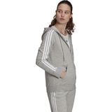 adidas - Essentials French Terry 3-Stripes - Sweatvest - Grijs - Katoen