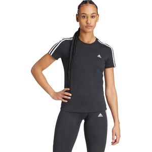 adidas Sportswear Essentials Slim 3-Stripes T-shirt - Dames - Zwart