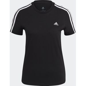 adidas Sportswear Essentials Slim 3-Stripes T-shirt - Dames - Zwart