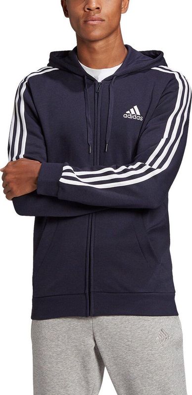 adidas Essentials Fleece FZ Hood Heren Sporttruien navy (marineblauw) Mannen