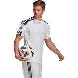 Adidas - Tops - Wit - Heren - Polyester - Stijlvol Bedrukt Ronde Hals T-shirt