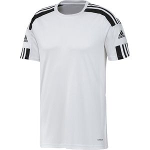 Adidas - Tops - Wit - Heren - Polyester - Stijlvol Bedrukt Ronde Hals T-shirt