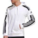 adidas - Squadra 21 - Herenhoodie - Zwart - Fleece van 70% Katoen en 30% Gerecycleerd Polyester