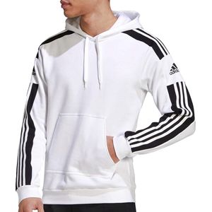 adidas - Squadra 21 - Herenhoodie - Zwart - Fleece van 70% Katoen en 30% Gerecycleerd Polyester