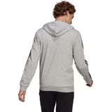 adidas - 3-Stripes Fleece Hoodie - Grijs - Sporttrui