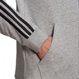 adidas - 3-Stripes Fleece Hoodie - Grijs - Sporttrui