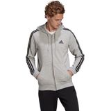 adidas - 3-Stripes Fleece Hoodie - Grijs - Sporttrui