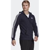 Essentials - French Terry 3-Stripes - Ritshoodie - Blauw