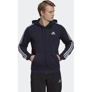 Essentials - French Terry 3-Stripes - Ritshoodie - Blauw