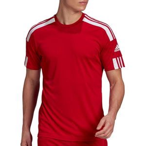 Adidas - Rode Bedrukte Korte Mouw Tee - Heren - Polyester