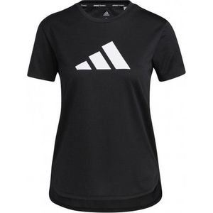 adidas - 3 Bar Logo Sportshirt - Dames - Zwart - 92% Gerecycled Polyester