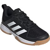 Adidas - Ligra 7 - Indoorschoenen - Zwart - Synthetisch Leer - Ademend Bovenwerk