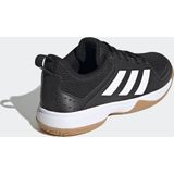 Adidas - Ligra 7 - Indoorschoenen - Zwart - Synthetisch Leer - Ademend Bovenwerk