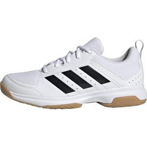 Adidas ligra 7 indoor schoenen in de kleur wit/zwart.