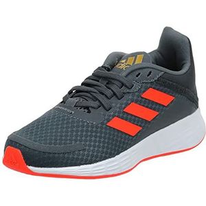 adidas Duramo SL Running Shoe uniseks-kind, Grijs Solar Red Carbon, 25.5 EU