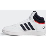adidas Hoops 3.0 Mid Classic Vintage Shoes Sneakers heren, Ftwr White/Legend Ink/Vivid Red, 48 EU