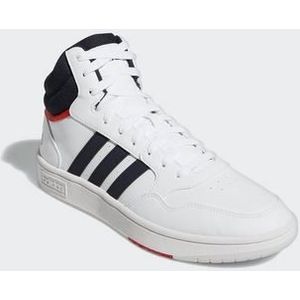 adidas Hoops 3.0 Mid Classic Vintage Shoes Sneakers heren, Ftwr White/Legend Ink/Vivid Red, 48 EU