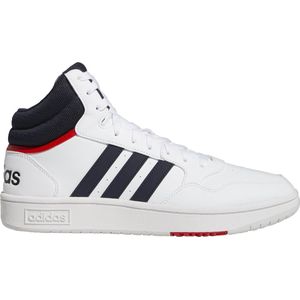 Adidas - Hoops 3.0 Mid - Sneakers - Zwart - Synthetisch Leer