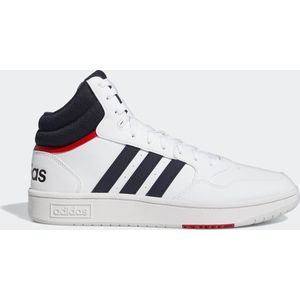 adidas Hoops 3.0 Mid Classic Vintage Shoes Sneakers heren, Ftwr White/Legend Ink/Vivid Red, 46 2/3 EU