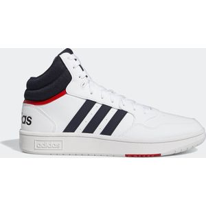 Adidas - Hoops 3.0 Mid - Sneakers - Zwart - Synthetisch Leer