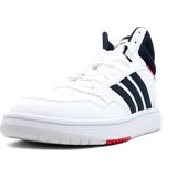 Adidas - Hoops 3.0 Mid - Sneakers - Zwart - Synthetisch Leer