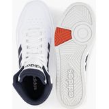 Adidas - Hoops 3.0 Mid - Sneakers - Zwart - Synthetisch Leer