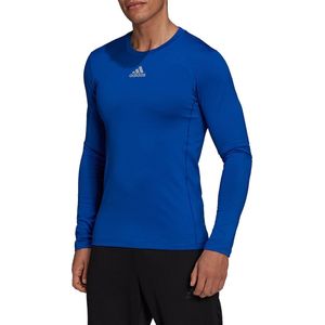 adidas - Techfit Warm Long Sleeve Top - Blue Compression Top