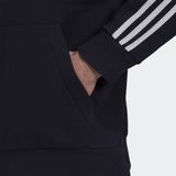 Adidas - Bl3 Stripes Hoodie - Fleece - Grijs - 53% Katoen, 36% Gerecycled Polyester, 11% Viscose