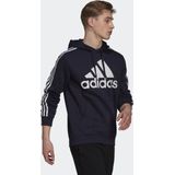 Adidas - Bl3 Stripes Hoodie - Fleece - Grijs - 53% Katoen, 36% Gerecycled Polyester, 11% Viscose