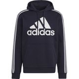 Adidas - Bl3 Stripes Hoodie - Fleece - Grijs - 53% Katoen, 36% Gerecycled Polyester, 11% Viscose