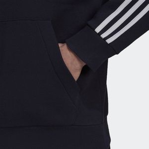 adidas - Sportswear Essentials Fleece 3-Stripes Logo Hoodie - Blauw