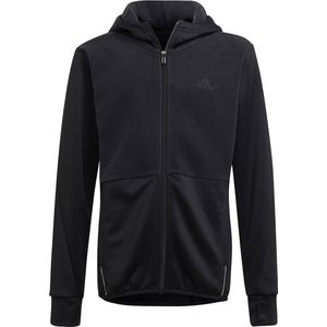 Adidas - Fl Fleece Hoodie - Zwart - 100% Gerecycled Polyester