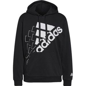 adidas Brand Love Slanted Relaxed Logo Hoodie GS1360, Vrouwen, Zwart, bloezen, maat: S EU