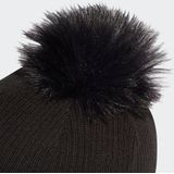 Adidas Faux Fur Pompom Beanie H3553 - Vrouwe - Zwar - Mut - Maat: OSFW