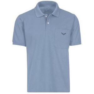 Trigema Poloshirt met borstzak voor dames - poloshirt hoogwaardig in deluxe piqué-kwaliteit - regular fit - 627602, parelblauw, L