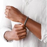 Skagen - Hulsten Armband - Zilverkleurig - Roestvrij Staal - Nylon