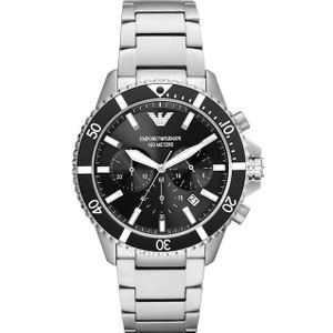 Emporio Armani - AR11360 - Herenhorloge - Zilverkleurig - Roestvrij Staal - Quartz
