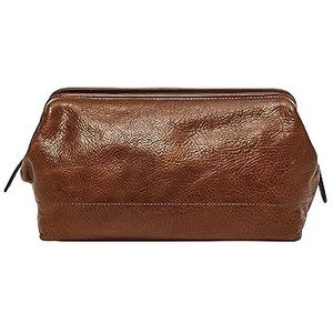 Fossil Travel Toilettas Leer 27 cm cognac