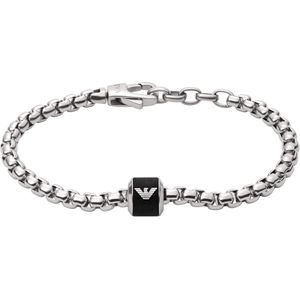 Emporio Armani - EGS2911040 - Herenarmband - Zilverkleurig - 19 cm