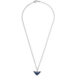 Emporio Armani - Roestvrijstalen Ketting met Hanger - Zilver