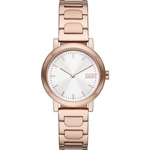 DKNY Soho D Roségoudkleurig Roestvrijstalen Horloge met Drie Wijzers