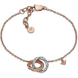 Emporio Armani - Schakelarmband - Tweekleurig Roestvrij Staal - Kristallen