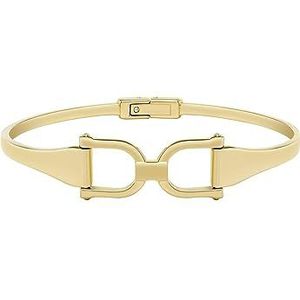 Fossil Heritage D-Link Goudkleurige Roestvrijstalen Bangle Armband voor Dames, JF04524710