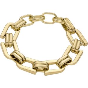 Fossil Heritage D-Link Goudkleurige Roestvrijstalen Schakelarmband voor Dames, JF04573710