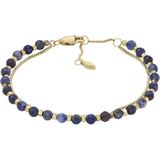 Fossil - JF04540710 - Armband - Goudkleurig - Roestvrij Staal - Blauwe Lapiskralen