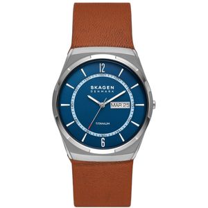 Skagen Melbye Titanium SKW6906 Horloge - Leer - Bruin - Ø 40 mm